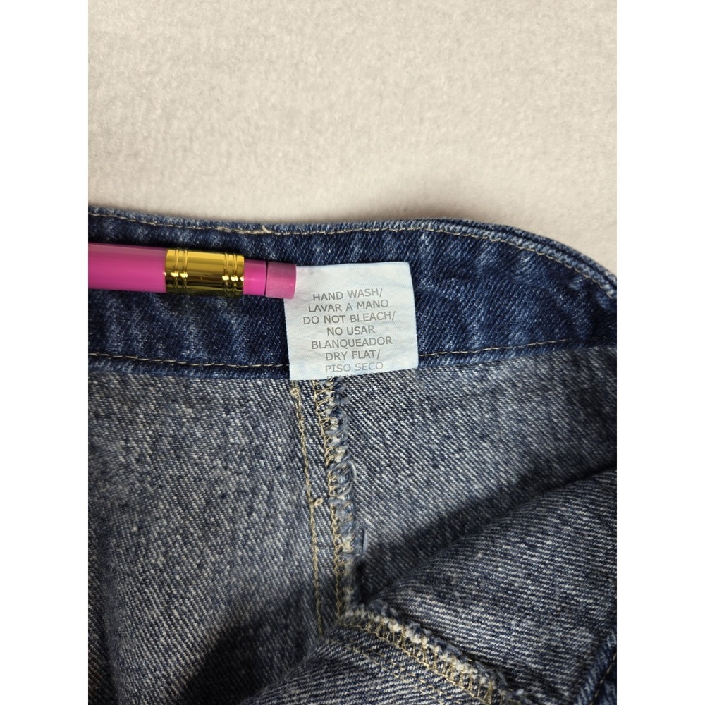 Women's Mini Denim Skirt Size Medium with Button Front - Picture 8 of 9